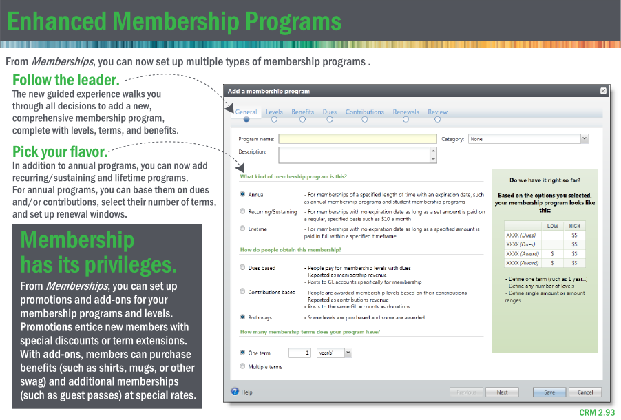Enhanced membership programs