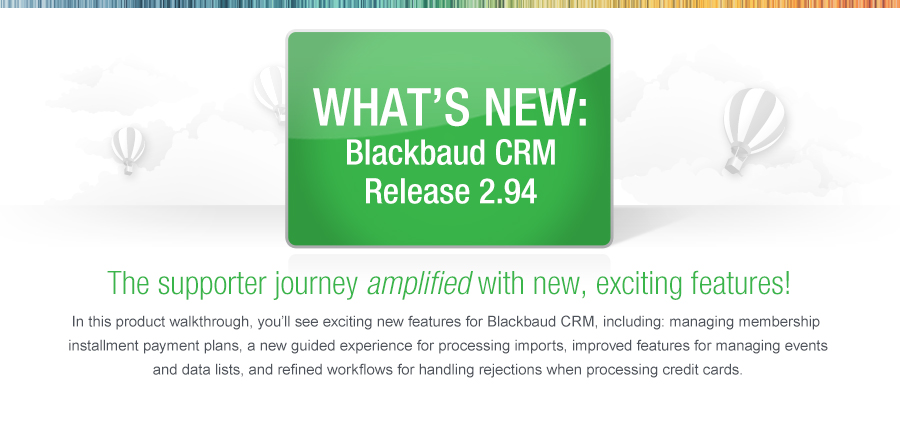 What's new in Blackbaud CRM