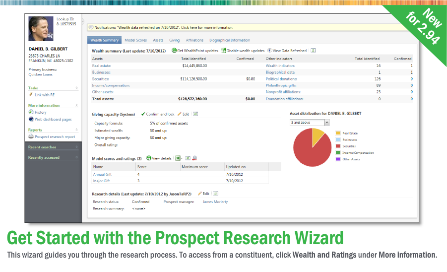 Get Started with the Prospect Research Wizard