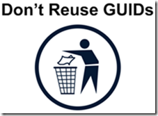 Do Not Reuse GUIDs There are times when the XML that constitutes an Infinity table or an Infinity feature (such as data forms, data lists, search lists, and record operations) will need to be copied to create a new feature. When this occurs it is imperative that the software developer does NOT reuse the global unique identifier (GUID) for the root elements ID attribute of the spec. This rule also applies to the DataFormlnstancelD attribute of data form specs.