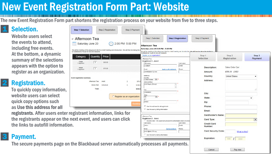 Event Registration Form: Website
