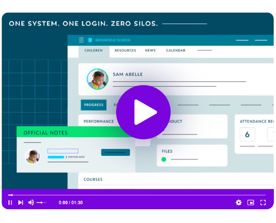 Video thumbnail showing a fundraising software dashboard interface with a play button overlay.