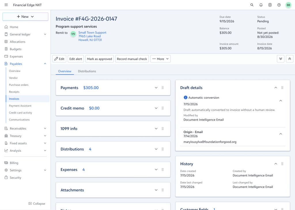 Product screenshot showing extracted details